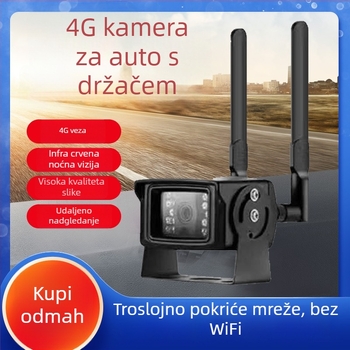 Bežična auto kamera s rezolucijom 1080p, 110° kut gledanja, 2.8mm objektivom, napajanje 12V, IR noćno snimanje do 15 m.