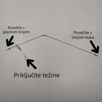 Kaisi set bodljikavih udica za morski ribolov s dizajnom protiv zaplitanja