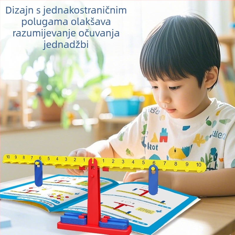 Piggy Meng edukativna društvena igra: matematički balans-puzle za djecu 4–6 godina, obiteljska interakcija