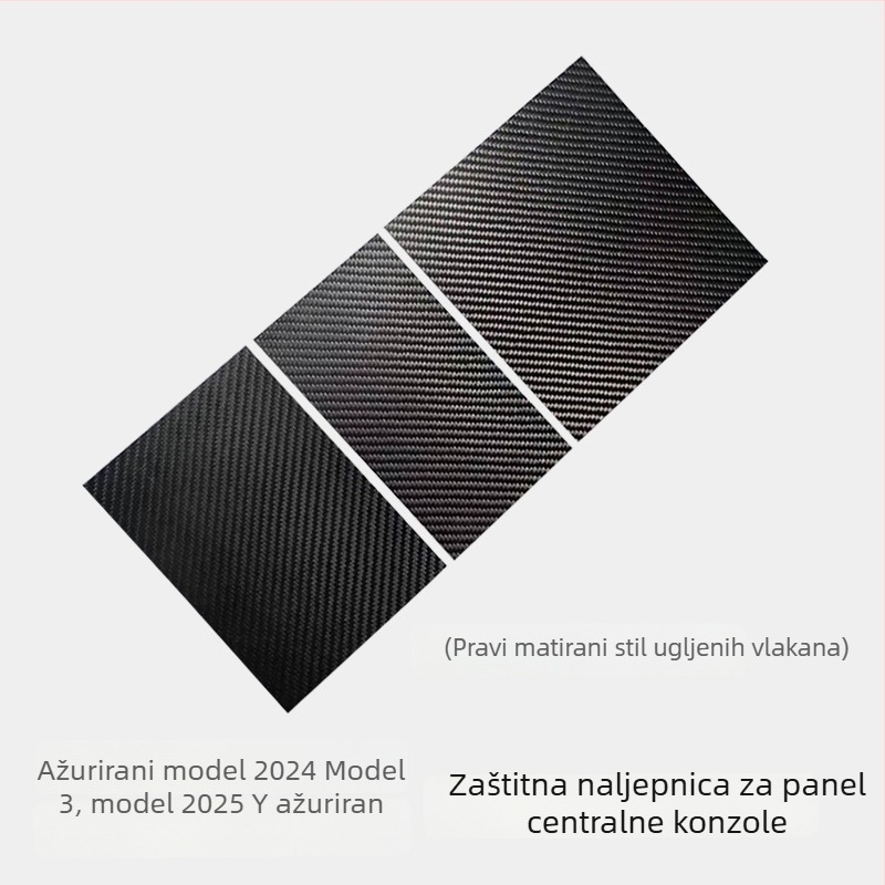 Suede zaštitni film za središnji panel konzole Tesla Model 3/Y, otporan na ogrebotine, otiske prstiju i masne mrlje