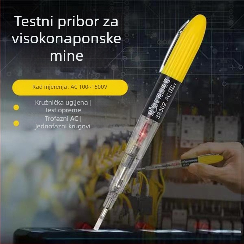Minersko električno ispitno pero od krom-vanadijevog čelika, visok napon, za ispitivanje električnih krugova u rudniku ugljena (trofazno i jednofazno) – Model 38302