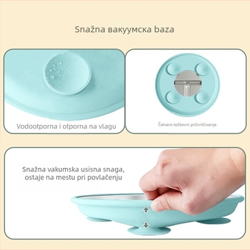 Dječja posuda za hranjenje s tri odjeljka, od 304 nehrđajućeg čelika, minimalističkog stila, za bebe od 6 mjeseci, set od 1 kom.