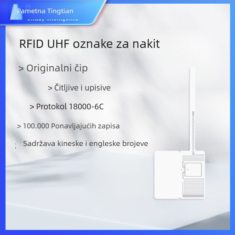 RFID oznaka za nakit M730, UHF, domet čitanja 700, kapacitet 128, ciklusi brisanja/unosa 100000