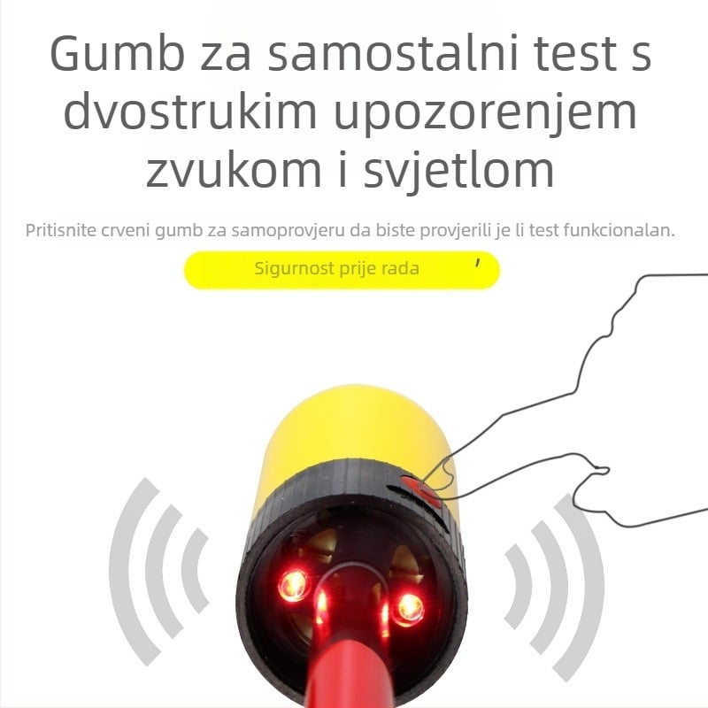 Visokonaponski akusto-opticki elektroskop za električare