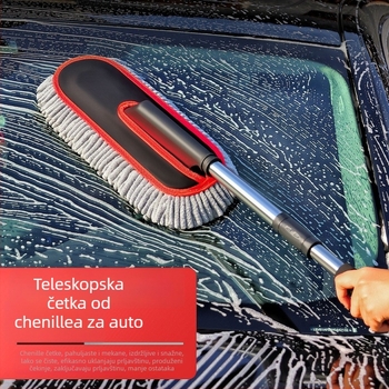 Mop za pranje auta od chenille materijala, mekani vlasi, marka Oka star, zaštita laka, mogućnost prilagođavanja