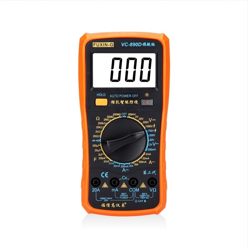 Fuxin High Instrument VC890D digitalni multimetar za profesionalnu uporabu s inteligentnim zaslonom, automatskim isključivanjem i zaštitom od sagorijevanja