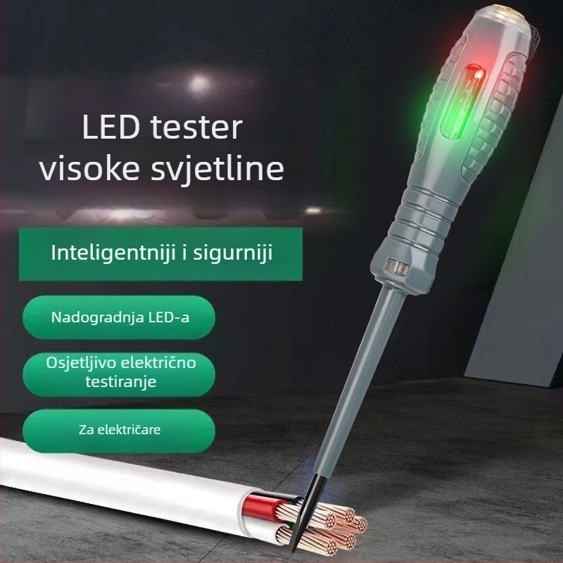 Električarski tester-pen s visokim momentom i jarko osvijetljenim LED-om, inteligentni senzor za detekciju prekida i otkrivanje otvorenih vodova