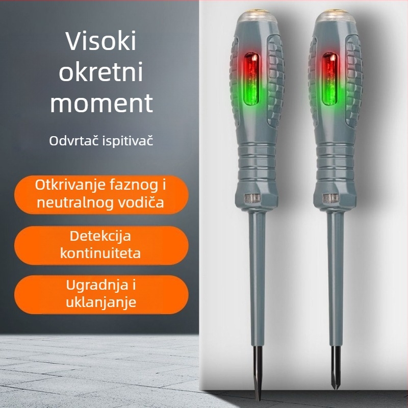 Električarski tester-pen s visokim momentom i jarko osvijetljenim LED-om, inteligentni senzor za detekciju prekida i otkrivanje otvorenih vodova