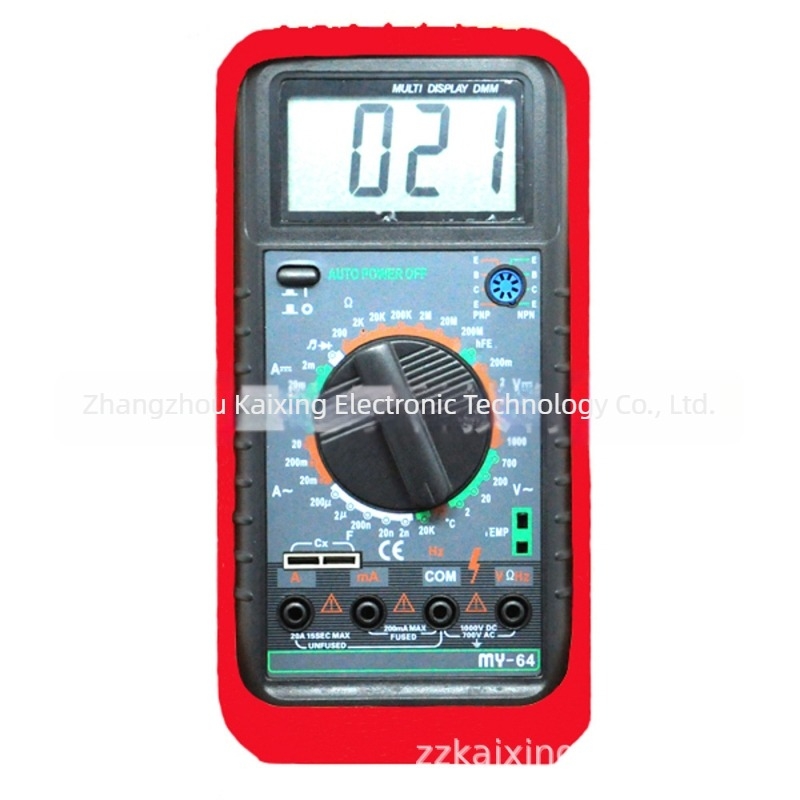 MY64 Digitalni multimetar s velikim zaslonom i elektroničkim prikazom za mjerenje kapaciteta, temperature i frekvencije