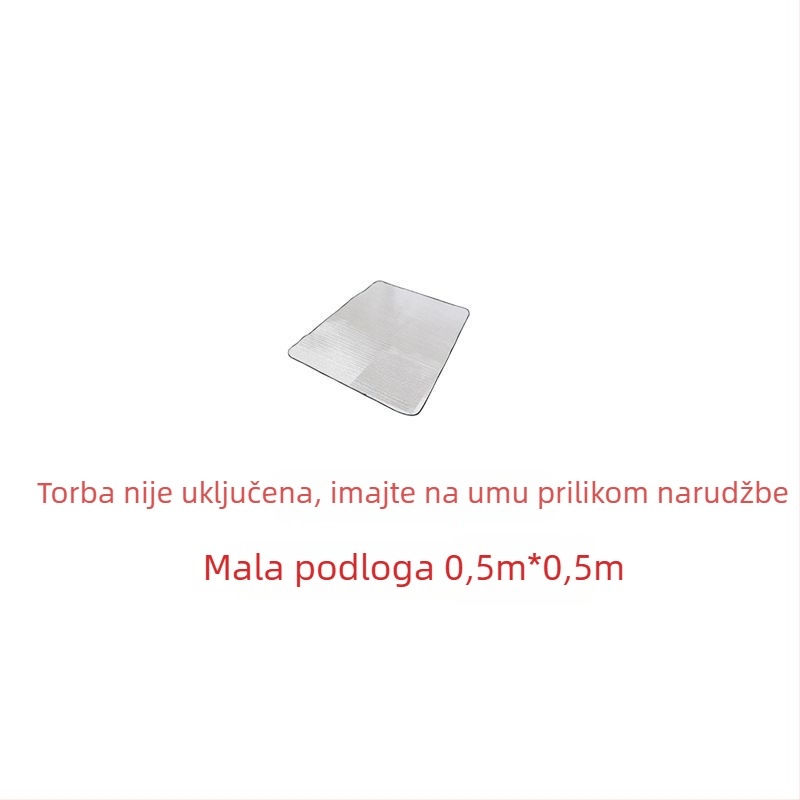 Kamping madrac s aluminijskom folijom, otporan na vlagu, za vanjsku upotrebu, 2–4 osobe, vodootporna podloga za kampiranje i piknik