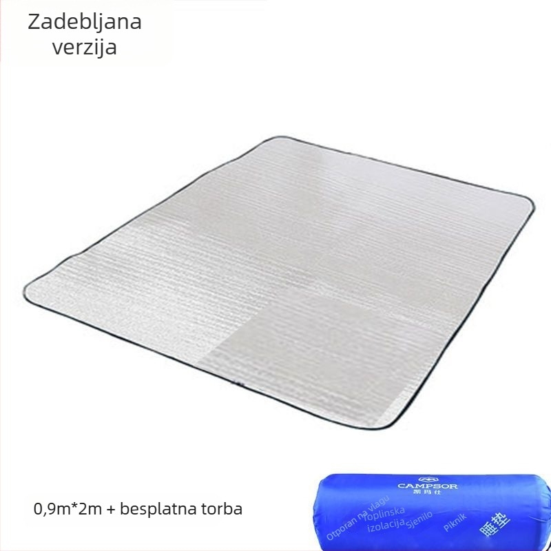 Kamping madrac s aluminijskom folijom, otporan na vlagu, za vanjsku upotrebu, 2–4 osobe, vodootporna podloga za kampiranje i piknik
