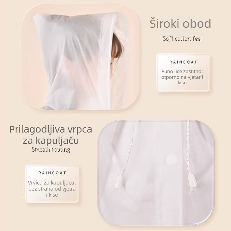 Dječji EVA kišni pončo, debeli materijal, PU vodootporni sloj, za outdoor planinarenje