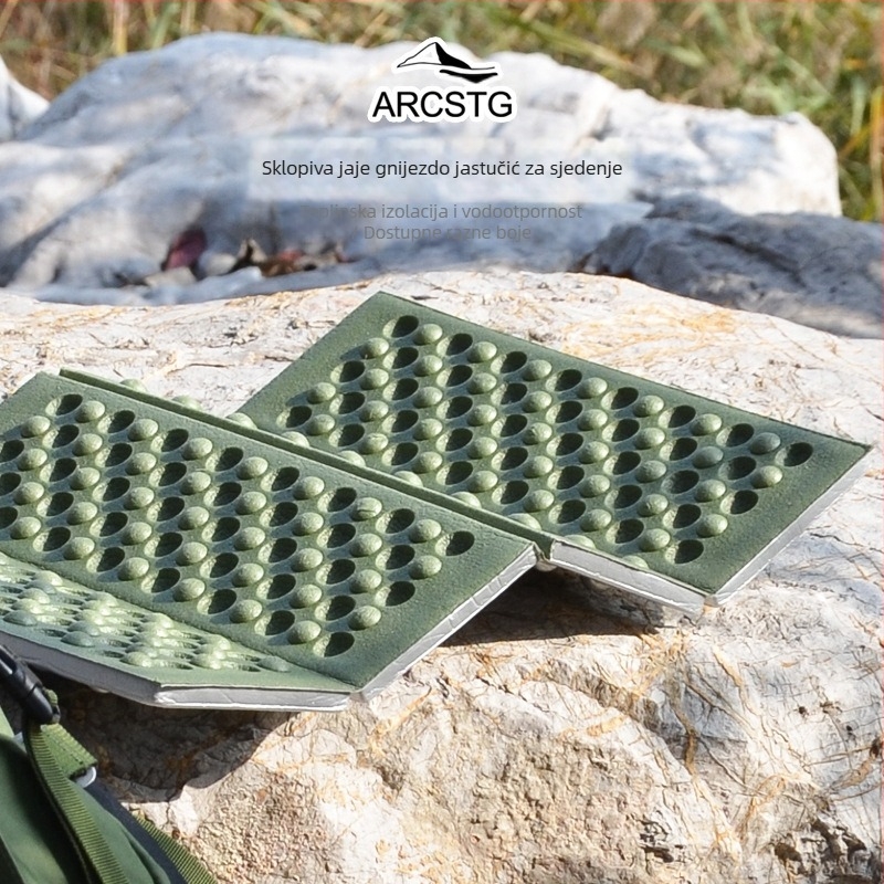 ARCSTG Vanjski sklopivi EVA madrac s aluminijskom folijom i Egg Nest tkaninom, AZ-01, za 1–2 osobe, protuklizni i vodootporni