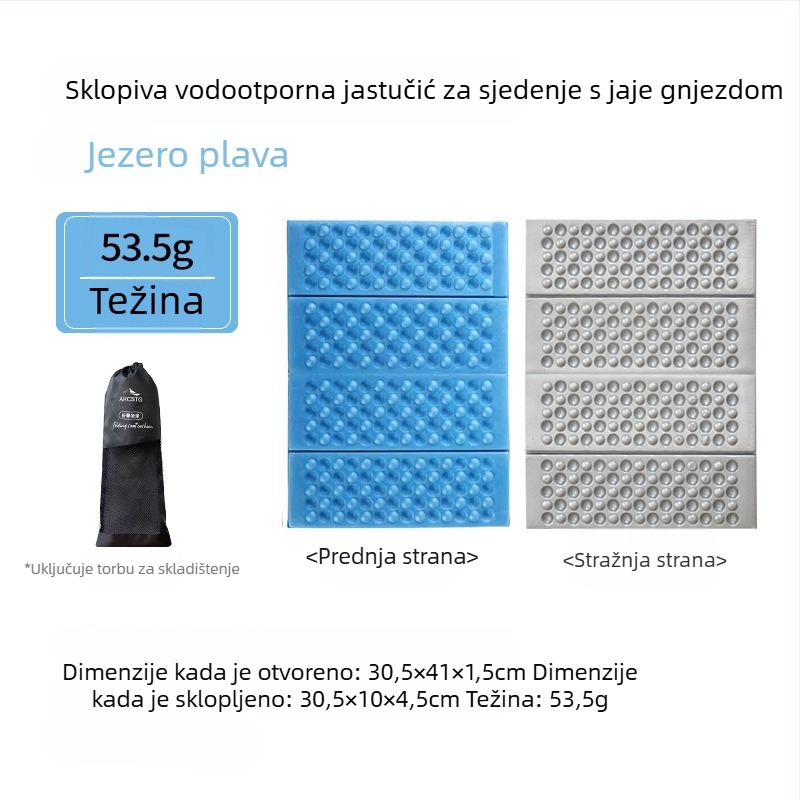ARCSTG Vanjski sklopivi EVA madrac s aluminijskom folijom i Egg Nest tkaninom, AZ-01, za 1–2 osobe, protuklizni i vodootporni