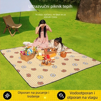 Piknik prostirka - vlagootporna i vodonepropusna, debela, toplinska izolacija s aluminijskom folijom - prijenosna za plažu