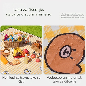 Piknik prostirka - vlagootporna i vodonepropusna, debela, toplinska izolacija s aluminijskom folijom - prijenosna za plažu