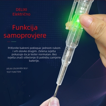 Delixi tester napona – olovka s inteligentnom detekcijom, provjera kontinuiteta, za kućnu i poslovnu uporabu