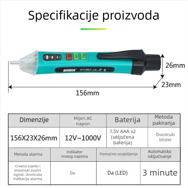Bezdototni tester napona za električare – višenamjenski identifikacijski alat za živu i neutralnu vodu