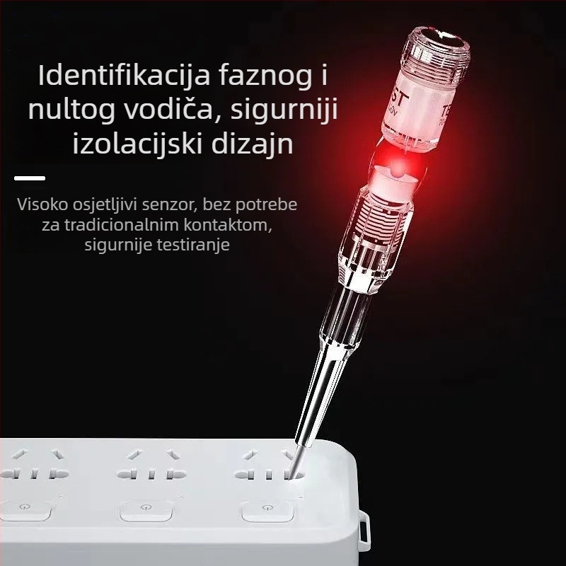 Visoko jasna tester olovka za električare – provjera kontinuiteta, otkrivanje prekida, lociranje prekida, neutralni i fazni vodiči, kućni indukcijski tester