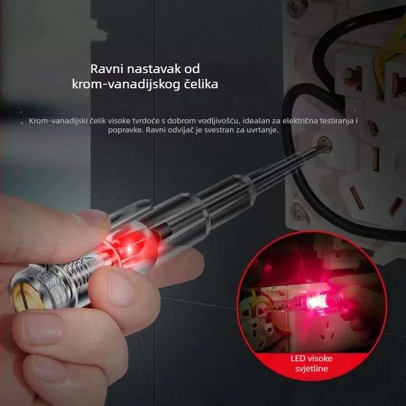 Visoko jasna tester olovka za električare – provjera kontinuiteta, otkrivanje prekida, lociranje prekida, neutralni i fazni vodiči, kućni indukcijski tester