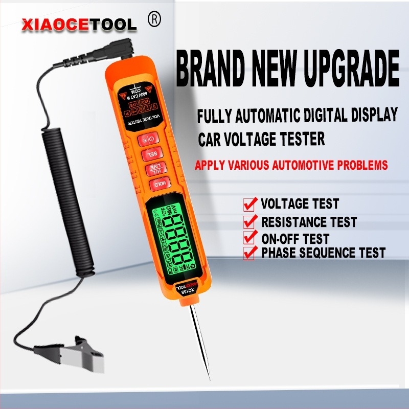 XC13 Auto tester napona s digitalnim prikazom – Višenamjenski dijagnostički alat za kvarove u električnim krugovima i autoosiguračima