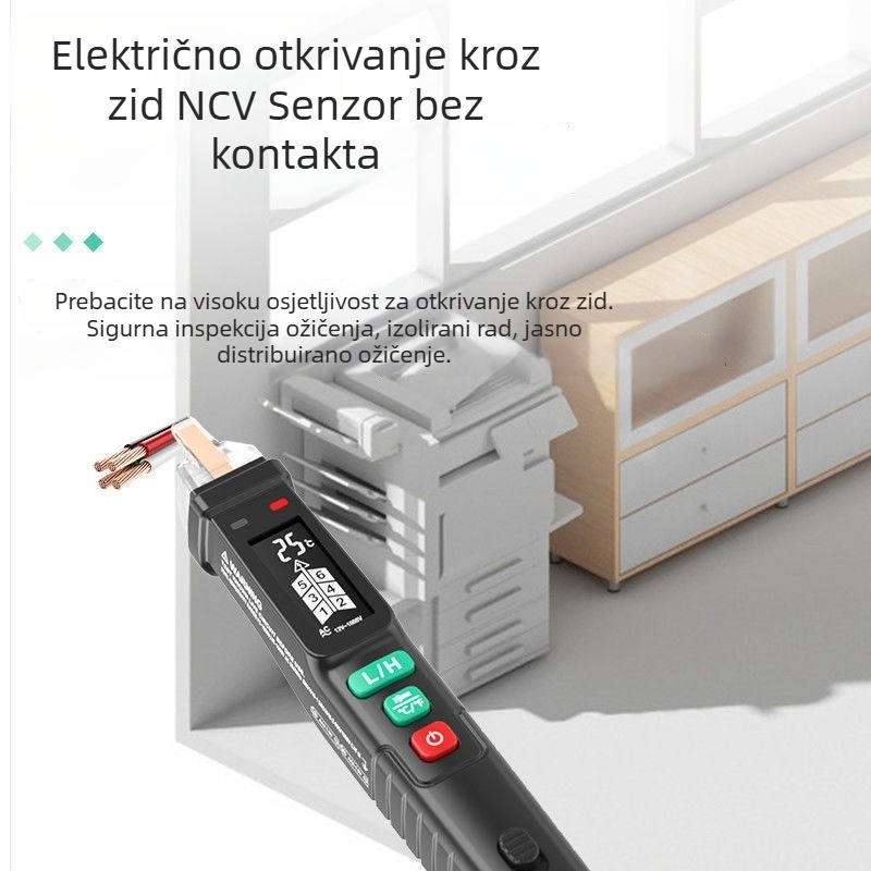 Fuyi FY18D Inteligentni indukcijski tester napona, električar, kućna upotreba, detekcija N/L linije i provjera prekida kruga