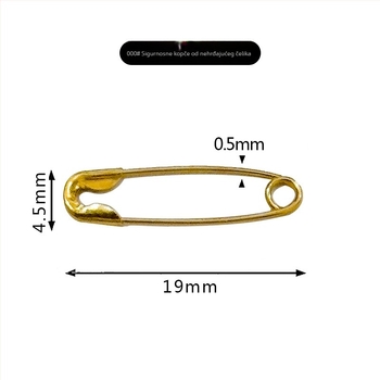 Tiger brend nehrđajući čelik sigurnosna igla u obliku bundeve, Serija 01, Pakiranje 1000 kom