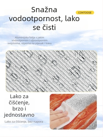 Dvostrani debeli kamping madrac s EVA i aluminijskom folijom, vodootporan, za 2–8 osoba