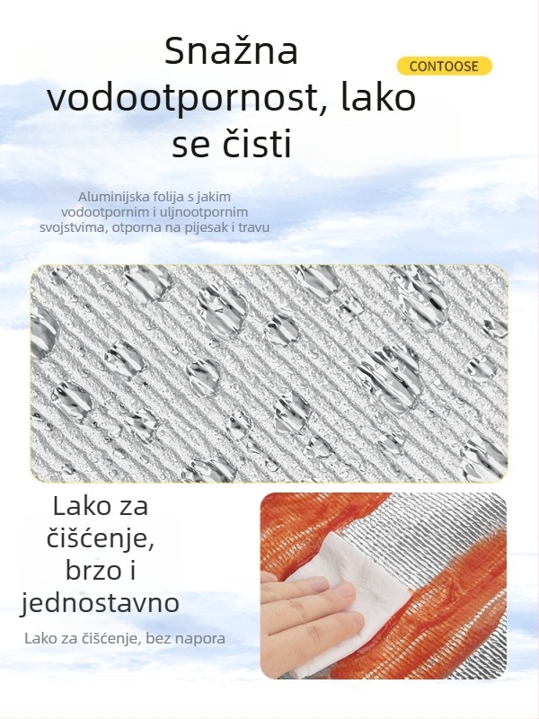 Dvostrani debeli kamping madrac s EVA i aluminijskom folijom, vodootporan, za 2–8 osoba