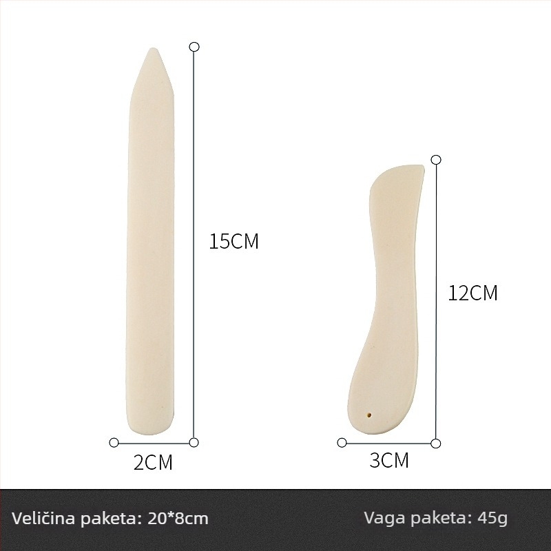 Set noževa od kravlje kosti za kožno šivanje, DIY alati, otvarač za pisma, odstranjivač rubova, moderan stil — ZA marka, paket 10