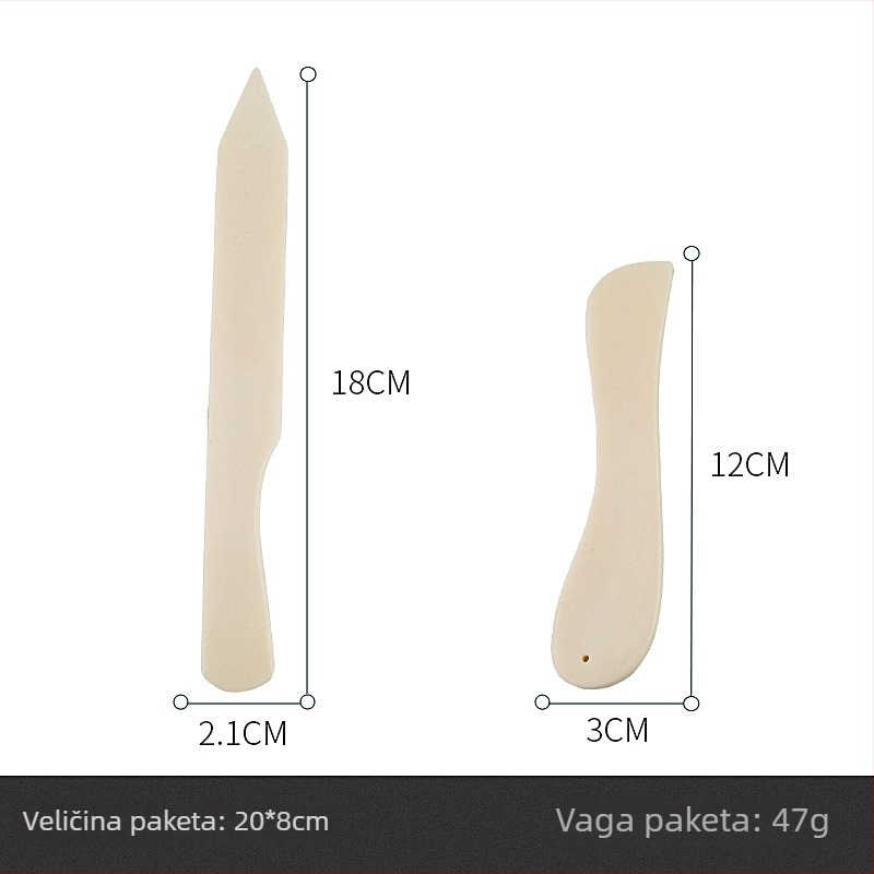 Set noževa od kravlje kosti za kožno šivanje, DIY alati, otvarač za pisma, odstranjivač rubova, moderan stil — ZA marka, paket 10