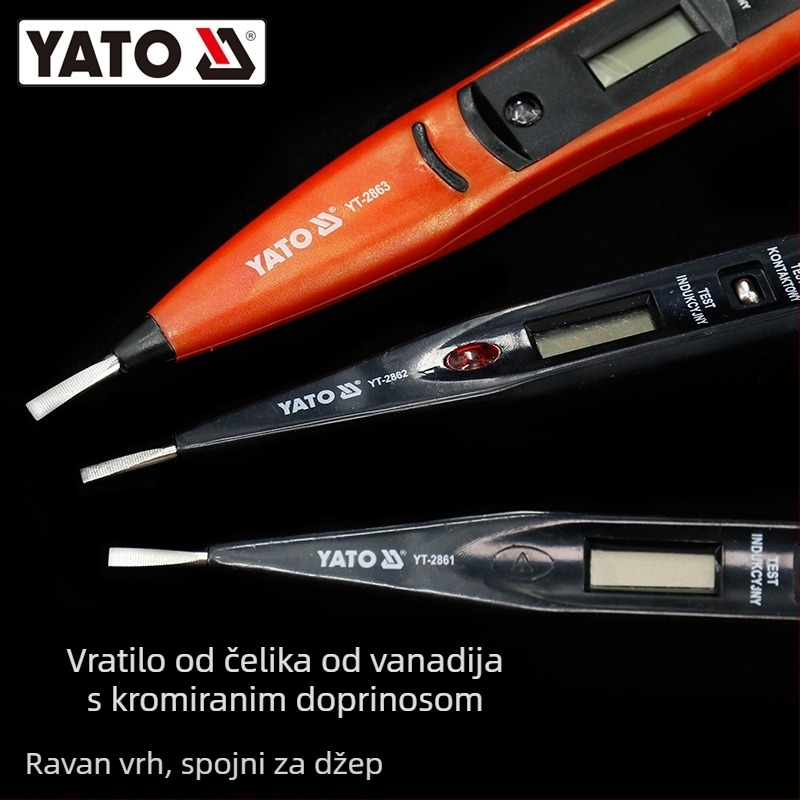 Yato električna testna olovka s digitalnim zaslonom – višenamjenski tester za elektroinstalacije u zgradama