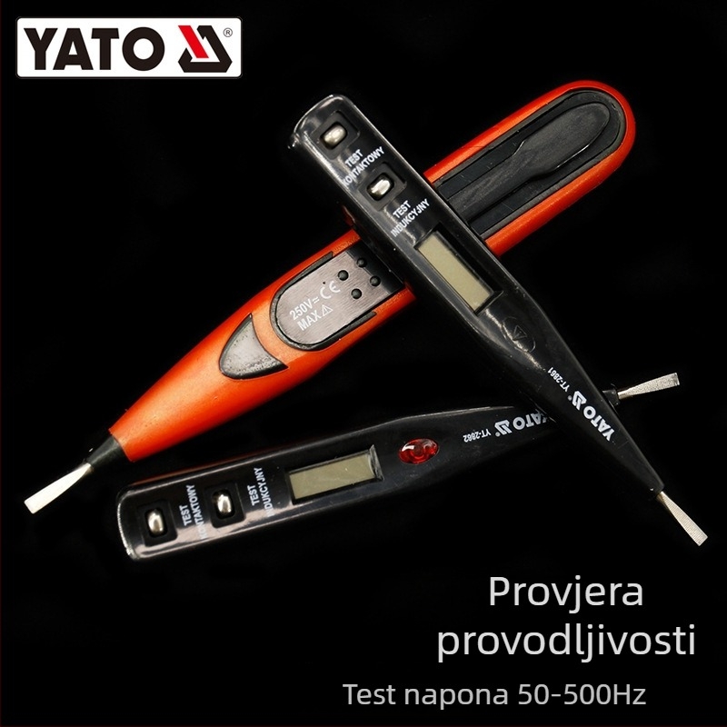 Yato električna testna olovka s digitalnim zaslonom – višenamjenski tester za elektroinstalacije u zgradama