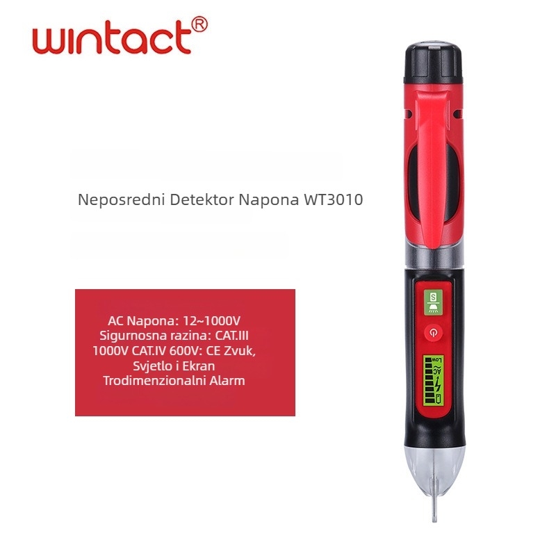 Bezkontaktni tester napona GT3122/WT3010, marka Huitianyi wintact, NCV – detektor AC napona