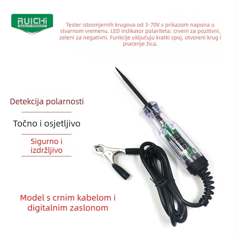 Automobilski tester električnih krugova 3V-70V, testna olovka