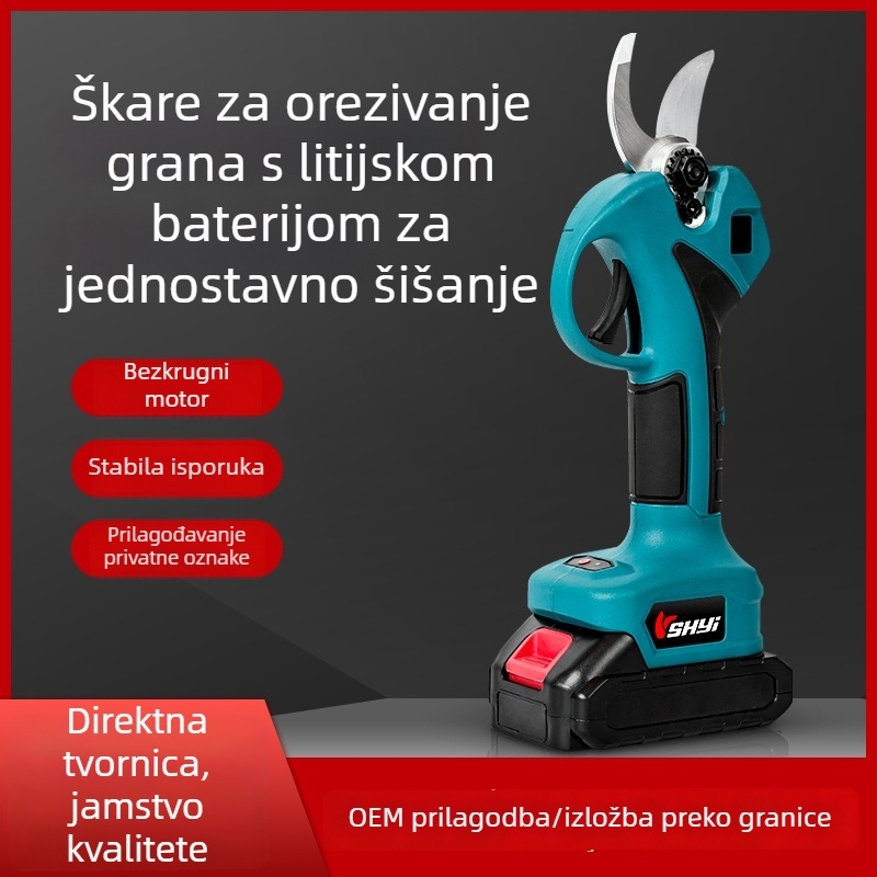 Shenyi rezač grana – punjiva litijska baterija, 21V, udarna funkcija, za grane