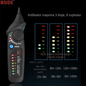AVD06 inteligentni indukcijski tester napona s detekcijom prekida linije i akustno‑optičkim alarmom za električare