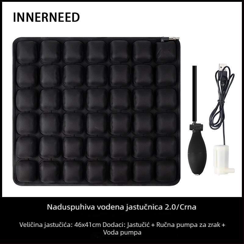 Nafukana jastučnica za sjedenje s Airbag sustavom, vodootporna protuklizna podloga, Lycra + TPU, model 0699, za 1–2 osobe