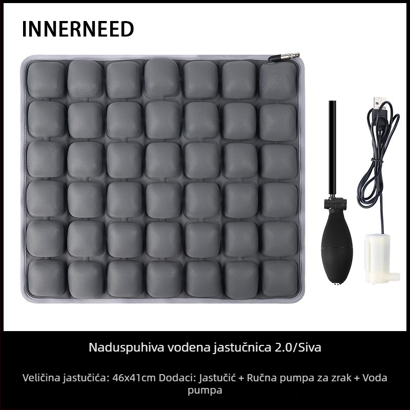 Nafukana jastučnica za sjedenje s Airbag sustavom, vodootporna protuklizna podloga, Lycra + TPU, model 0699, za 1–2 osobe