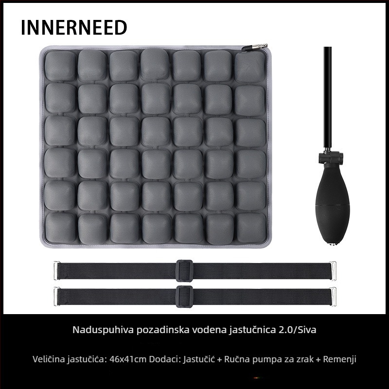 Nafukana jastučnica za sjedenje s Airbag sustavom, vodootporna protuklizna podloga, Lycra + TPU, model 0699, za 1–2 osobe