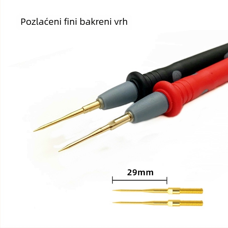 Set probnih vodova za multimetar s zamjenjivim vrhovima – 8-u-1 električarski alat za testiranje