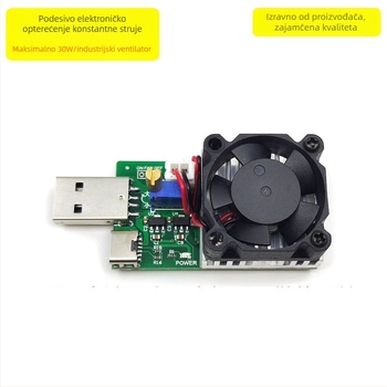 30W prilagodljivo elektroničko opterećenje s konstantnim tokom za USB, testiranje DC napona i struje, ploča za pražnjenje i starenje pri 20V