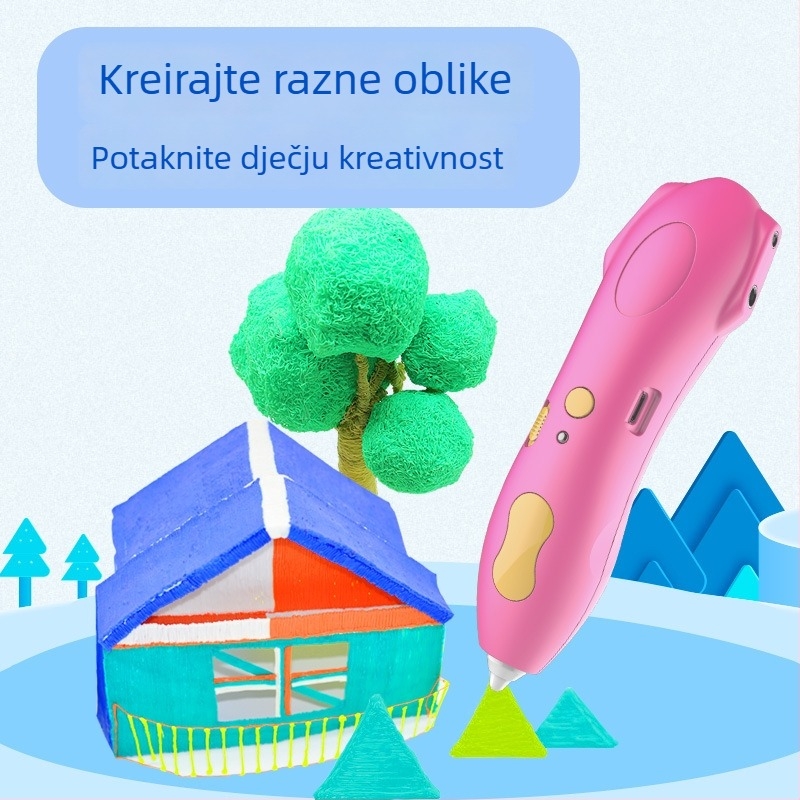 3D pisaća olovka - sigurna pri niskoj temperaturi, DIY, višefunkcionalna za umjetnost i obrazovanje, za tinejdžere 7-14 godina (5V1A, ABS)
