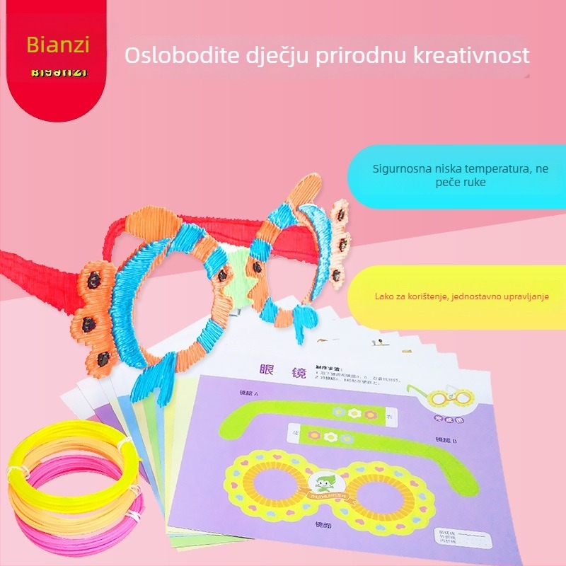 3D pisaća olovka - sigurna pri niskoj temperaturi, DIY, višefunkcionalna za umjetnost i obrazovanje, za tinejdžere 7-14 godina (5V1A, ABS)
