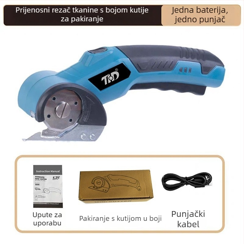 Hongyi električne škare za rezanje tkanina s punjivom litijskom baterijom, 3,6 V, za široke tkanine