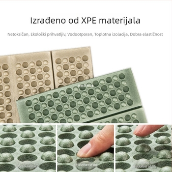 XPE sklopiva podloga za sjedenje otporna na vlagu za kampiranje — za 1 osobu, model Folding Pad, težina 35 g