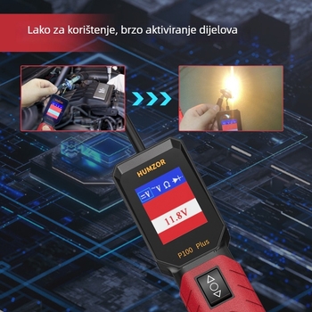 Automobilski instrument za dijagnostiku kvarova s pen testerom napona DC/AC, testom otpornosti i dioda, 12–24 V, 0–50 °C, za automobile i kamione