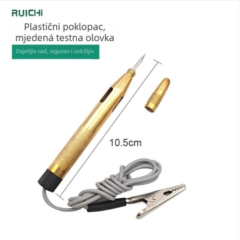 6–24V bakreni električni testni štapić za automobilsku elektroniku – niklano srebrno-bijela inspekcijska olovka