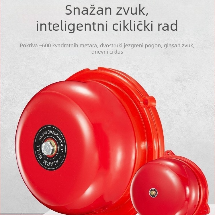 Požarni zvučnik s zvukom i svjetlom te gumbom za hitno uzbunjivanje za kućnu, radionicu, skladište, tvornicu i komercijalnu upotrebu