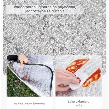 Kampinski madrac protiv vlage s aluminijskom folijom i bisernim pamukom, protuklizni, model YLBD-D001, za 4–6 osoba